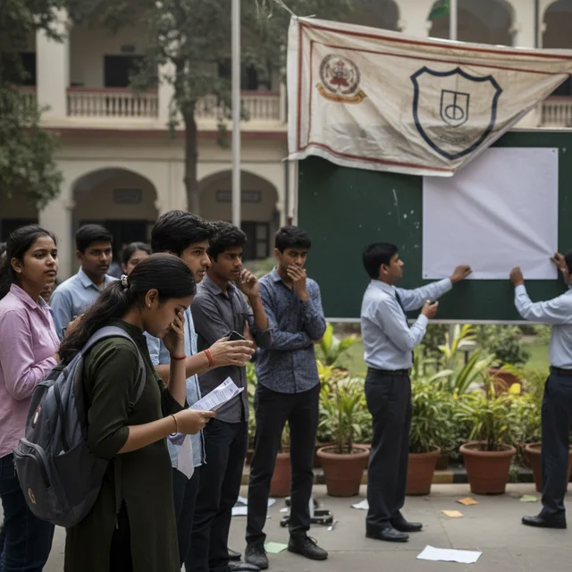 Students celebrating CBSE results
