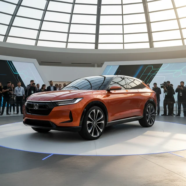 Honda SUV concept car on display at auto expo